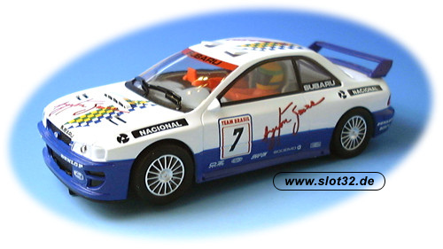 SCALEXTRIC Subaru WRC Sennaline blue white